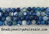 CAA2261 15.5 inches 14mm faceted round banded agate beads