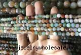 CAA2263 15.5 inches 4mm faceted round banded agate beads