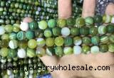 CAA2272 15.5 inches 8mm faceted round banded agate beads