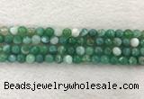 CAA2279 15.5 inches 8mm faceted round banded agate beads