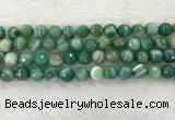 CAA2280 15.5 inches 10mm faceted round banded agate beads