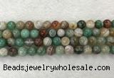 CAA2303 15.5 inches 10mm round banded agate gemstone beads