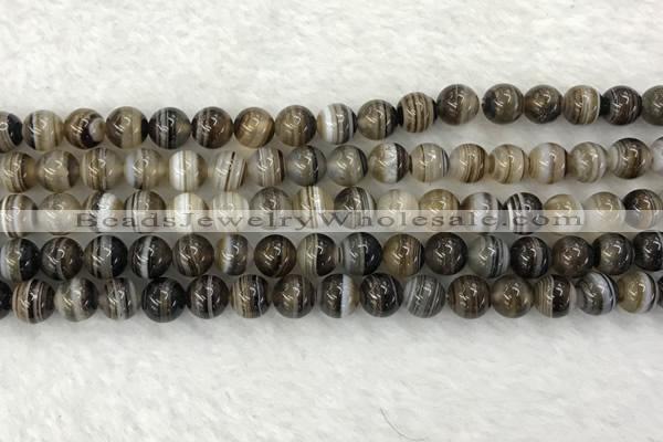 CAA2317 15.5 inches 8mm round banded agate gemstone beads