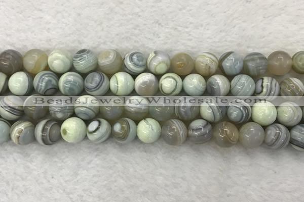 CAA2319 15.5 inches 10mm round banded agate gemstone beads