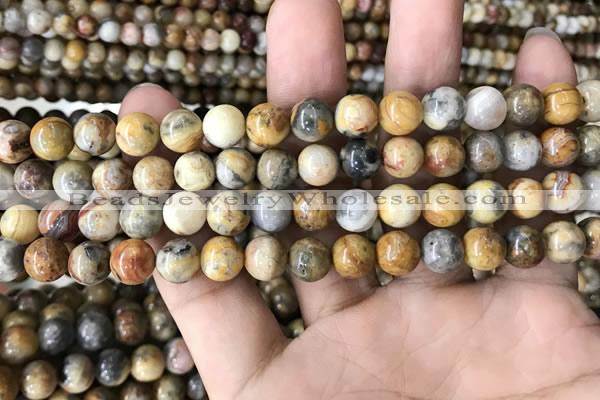 CAA2350 15.5 inches 8mm round crazy lace agate beads wholesale