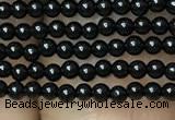 CAA2400 15.5 inches 2mm round black agate beads wholesale