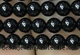 CAA2403 15.5 inches 6mm round black agate beads wholesale