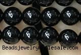 CAA2404 15.5 inches 8mm round black agate beads wholesale