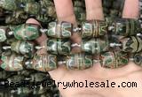 CAA2670 15.5 inches 13*22mm - 15*23mm drum tibetan agate dzi beads