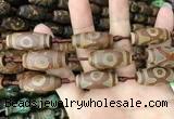 CAA2675 15.5 inches 12*28mm - 15*32mm rice tibetan agate dzi beads