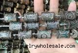 CAA2681 15.5 inches 12*18mm - 13*24mm bone tibetan agate dzi beads