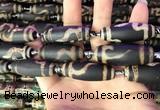 CAA2694 15.5 inches 14*38mm - 16*43mm rice tibetan agate dzi beads