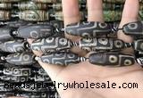 CAA2708 15.5 inches 14*38mm - 16*43mm rice tibetan agate dzi beads