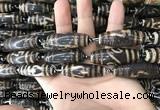 CAA2716 15.5 inches 14*38mm - 16*43mm rice tibetan agate dzi beads