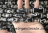 CAA2719 15.5 inches 14*38mm - 16*43mm rice tibetan agate dzi beads