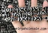 CAA2732 15.5 inches 10*25mm - 11*25mm rice tibetan agate dzi beads