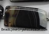 CAA274 15.5 inches 25*50mm rectangle black line agate beads