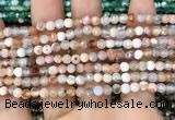 CAA2811 15 inches 4mm faceted round fire crackle agate beads wholesale