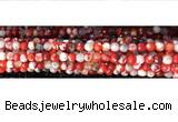 CAA2886 15 inches 6mm faceted round fire crackle agate beads wholesale