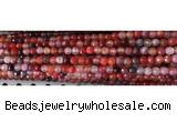 CAA2890 15 inches 6mm faceted round fire crackle agate beads wholesale