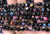 CAA2906 15 inches 6mm faceted round fire crackle agate beads wholesale