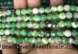 CAA2922 15 inches 6mm faceted round fire crackle agate beads wholesale