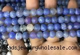 CAA2980 15 inches 8mm faceted round fire crackle agate beads wholesale