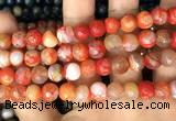 CAA2991 15 inches 8mm faceted round fire crackle agate beads wholesale