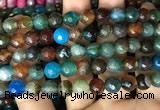 CAA3002 15 inches 8mm faceted round fire crackle agate beads wholesale