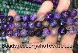 CAA3041 15 inches 10mm faceted round fire crackle agate beads wholesale