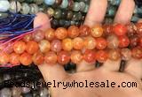 CAA3042 15 inches 10mm faceted round fire crackle agate beads wholesale