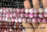 CAA3075 15 inches 10mm faceted round fire crackle agate beads wholesale