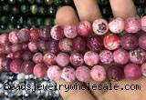 CAA3076 15 inches 10mm faceted round fire crackle agate beads wholesale