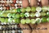 CAA3079 15 inches 10mm faceted round fire crackle agate beads wholesale