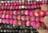 CAA3086 15 inches 10mm faceted round fire crackle agate beads wholesale