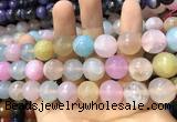 CAA3203 15 inches 14mm faceted round fire crackle agate beads wholesale