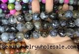 CAA3230 15 inches 16mm faceted round fire crackle agate beads wholesale