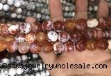 CAA3233 15 inches 16mm faceted round fire crackle agate beads wholesale