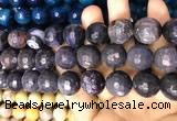 CAA3242 15 inches 16mm faceted round fire crackle agate beads wholesale