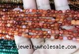 CAA3252 15 inches 4mm faceted round line agate beads wholesale