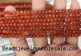 CAA3265 15 inches 4mm faceted round agate beads wholesale