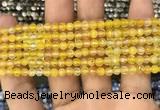 CAA3276 15 inches 4mm faceted round agate beads wholesale