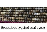 CAA3294 15 inches 6mm faceted round agate beads wholesale