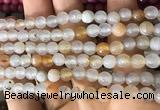 CAA3301 15 inches 6mm faceted round agate beads wholesale