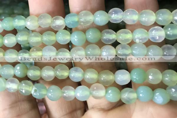 CAA3306 15 inches 6mm faceted round agate beads wholesale