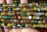 CAA3308 15 inches 6mm faceted round agate beads wholesale