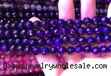 CAA3337 15 inches 8mm faceted round agate beads wholesale