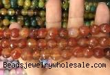 CAA3367 15 inches 10mm faceted round agate beads wholesale