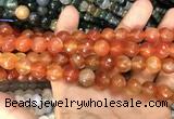 CAA3368 15 inches 10mm faceted round agate beads wholesale