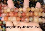 CAA3371 15 inches 10mm faceted round agate beads wholesale